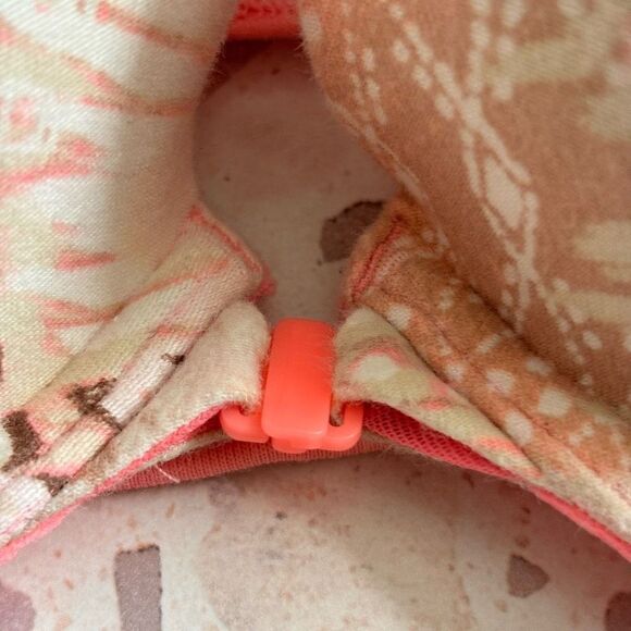 Victorias Secret Front Close Strappy Back Push-Up Padded Bra 34C Coral Multi - Picture 5 of 13